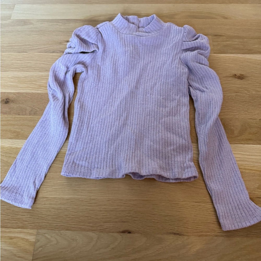 Janie & Jack knit mock turtleneck with ruched sleeves size 5
